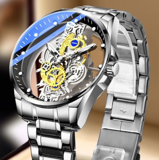 Elite Skeleton Gold - Men's Luxury Automatic Quartz Watch