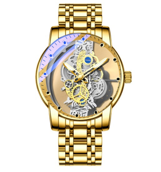 Elite Skeleton Gold - Men's Luxury Automatic Quartz Watch