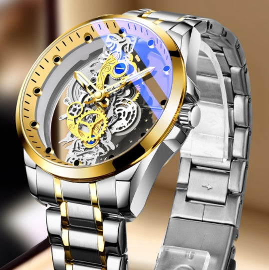 Elite Skeleton Gold - Men's Luxury Automatic Quartz Watch