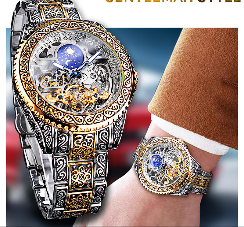Forsining Luxury Skeleton Tourbillon Watch