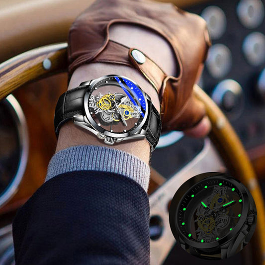 Elite Skeleton Gold - Men's Luxury Automatic Quartz Watch