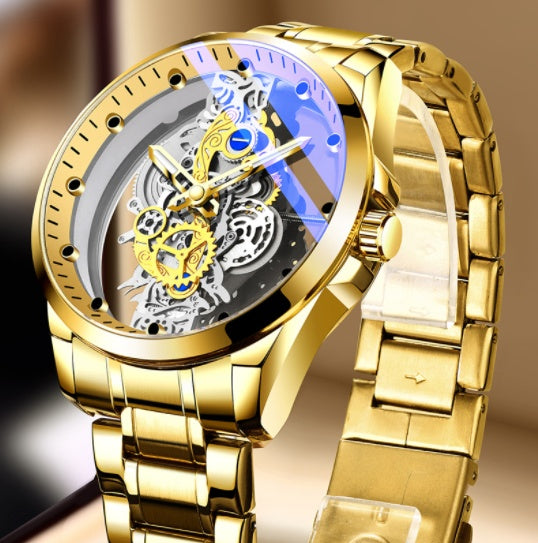 Elite Skeleton Gold - Men's Luxury Automatic Quartz Watch