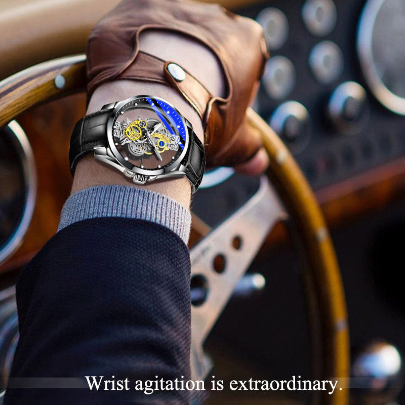 Elite Skeleton Gold - Men's Luxury Automatic Quartz Watch